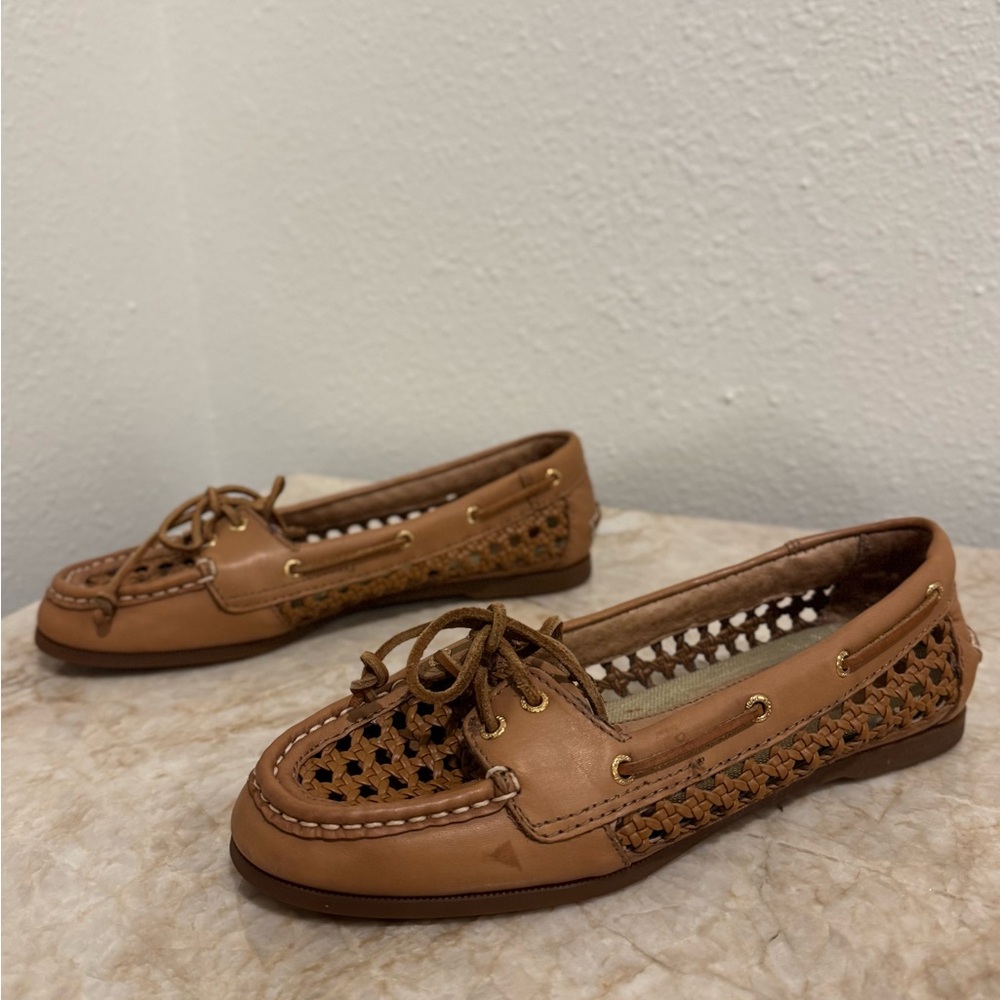 Sperry Women’s Aubrey Cane Woven Slip On Boat Shoe